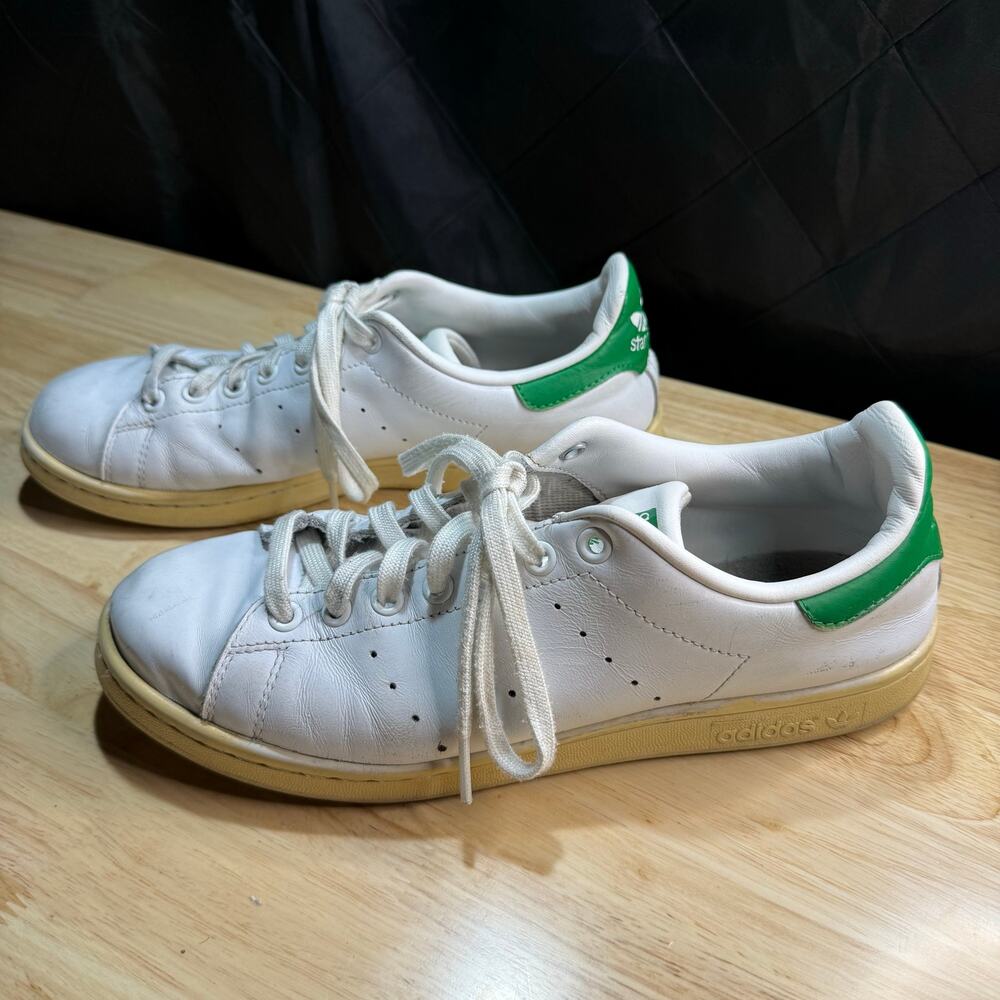 adidas Stan Smith White & Green Shoes size 9.5